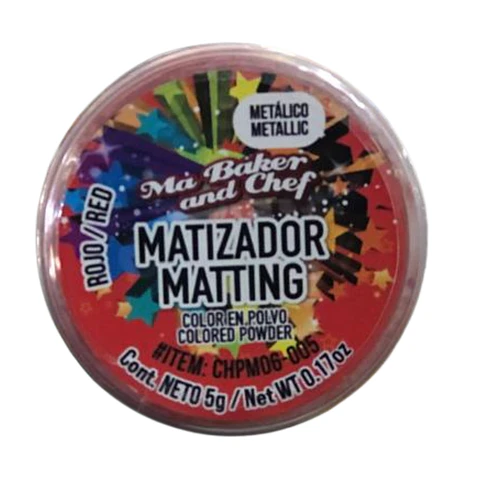 MATIZADOR METALICO ROJO 5 G MA BAKER AND CHEF
