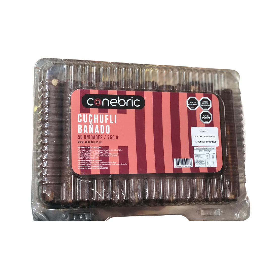 CUCHUFLI BAÑADO EN CHOCOLATE 50 UN  1