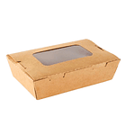 CAJA KRAFT CON VENTANA 900 ML  1