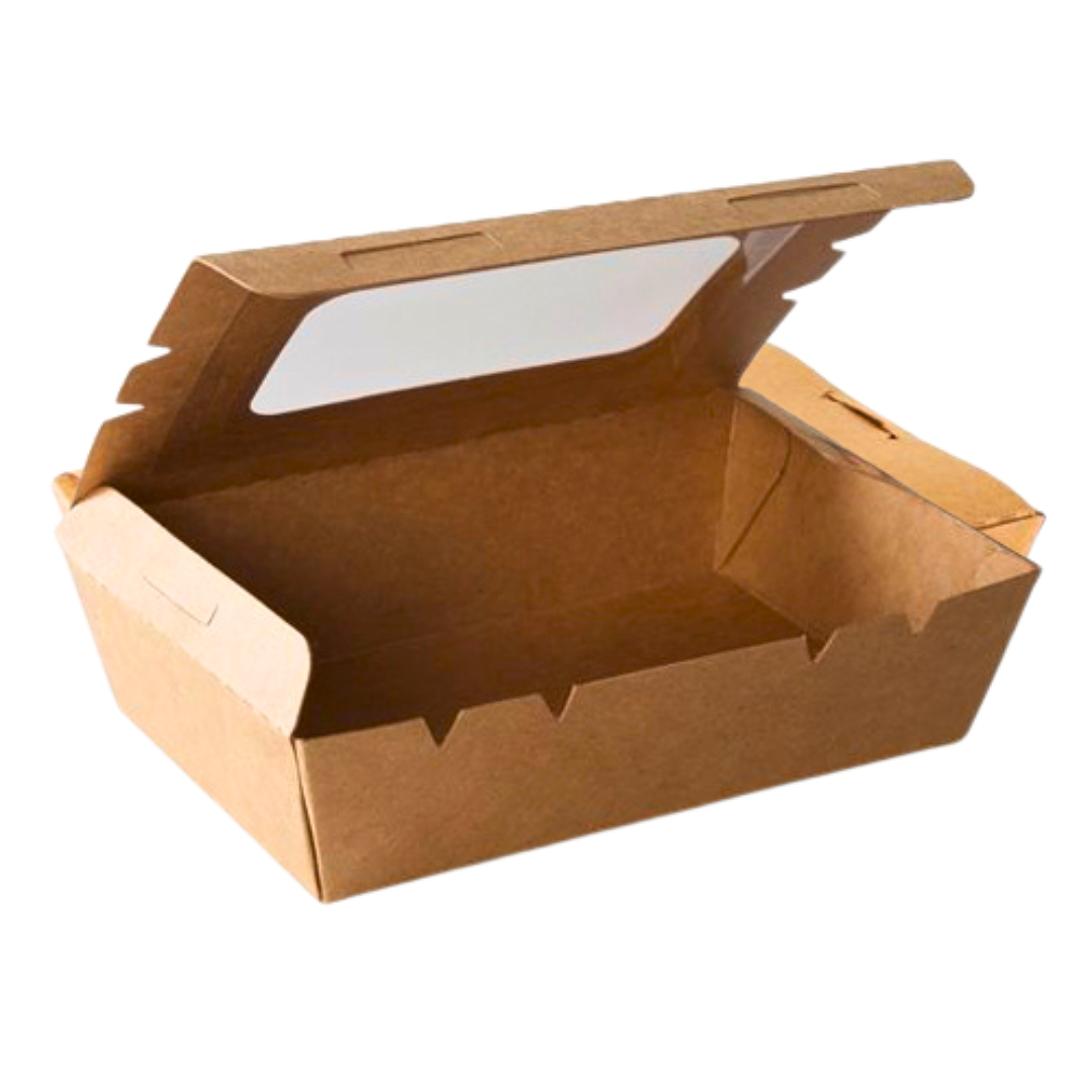 CAJA KRAFT VENTANA 1600 ML  2