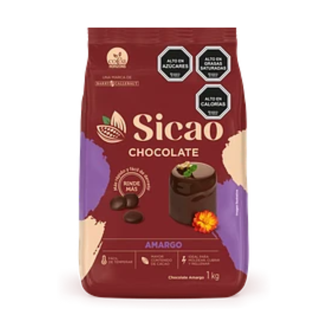CHOCOLATE SICAO AMARGO 58 % CACAO 1 KG