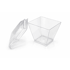 POTE RECTO 2 OZ 60ML CON TAPA 50 UNIDADES