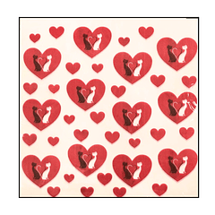 PAPEL ALFAJOR SAN VALENTIN CAT LOVE