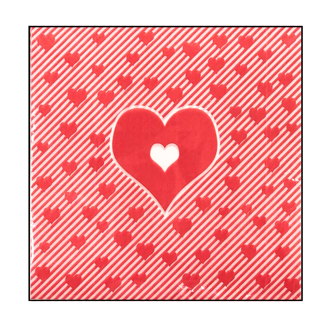 PAPEL ALFAJOR SAN VALENTIN CORAZON ROJO CENTRAL