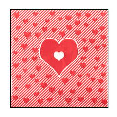 PAPEL ALFAJOR SAN VALENTIN CORAZON ROJO CENTRAL