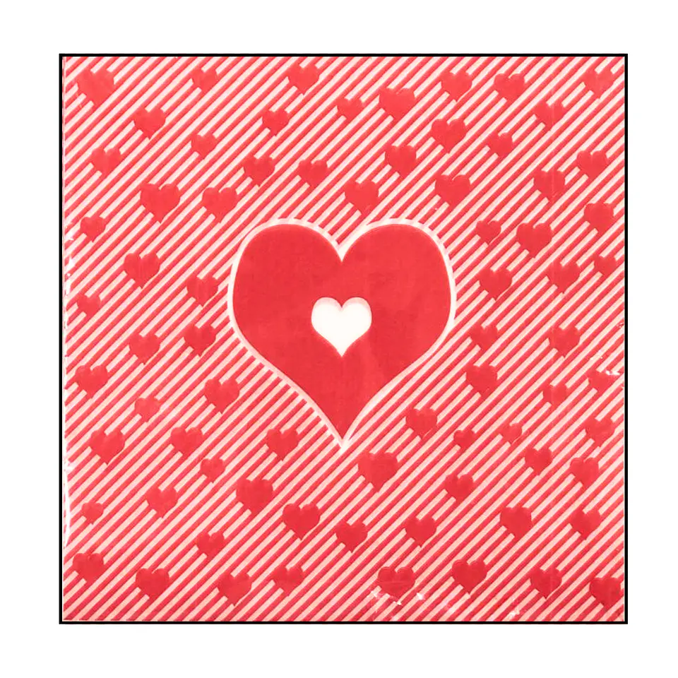 PAPEL ALFAJOR SAN VALENTIN CORAZON ROJO CENTRAL 1