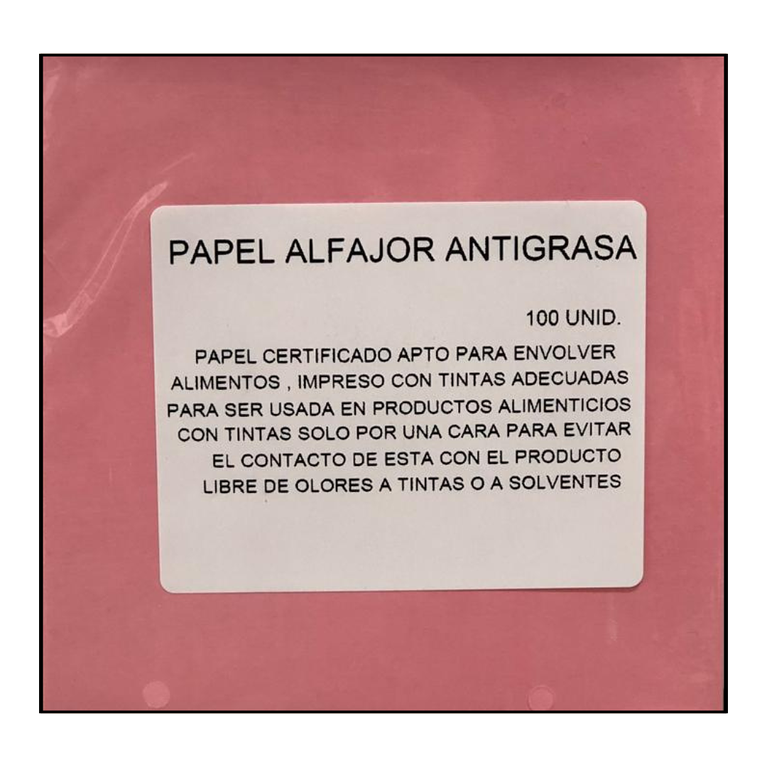 PAPEL ALFAJOR ANTIGRASA ROSADO 