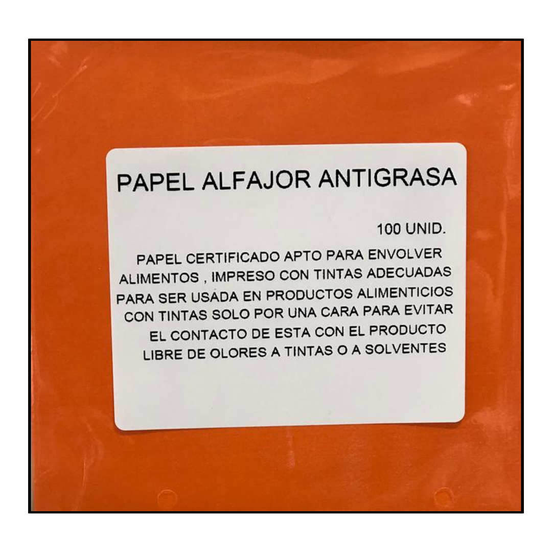 PAPEL ALFAJOR ANTIGRASA NARANJO 