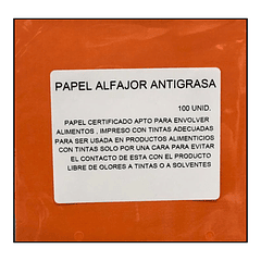 PAPEL ALFAJOR ANTIGRASA NARANJO 