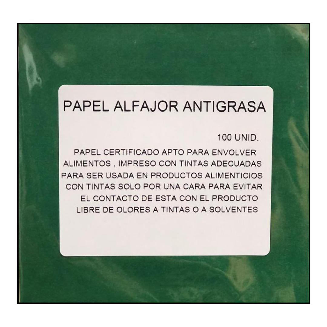 PAPEL ALFAJOR ANTIGRASA VERDE 