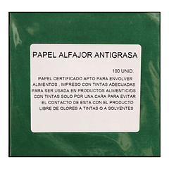 PAPEL ALFAJOR ANTIGRASA VERDE 