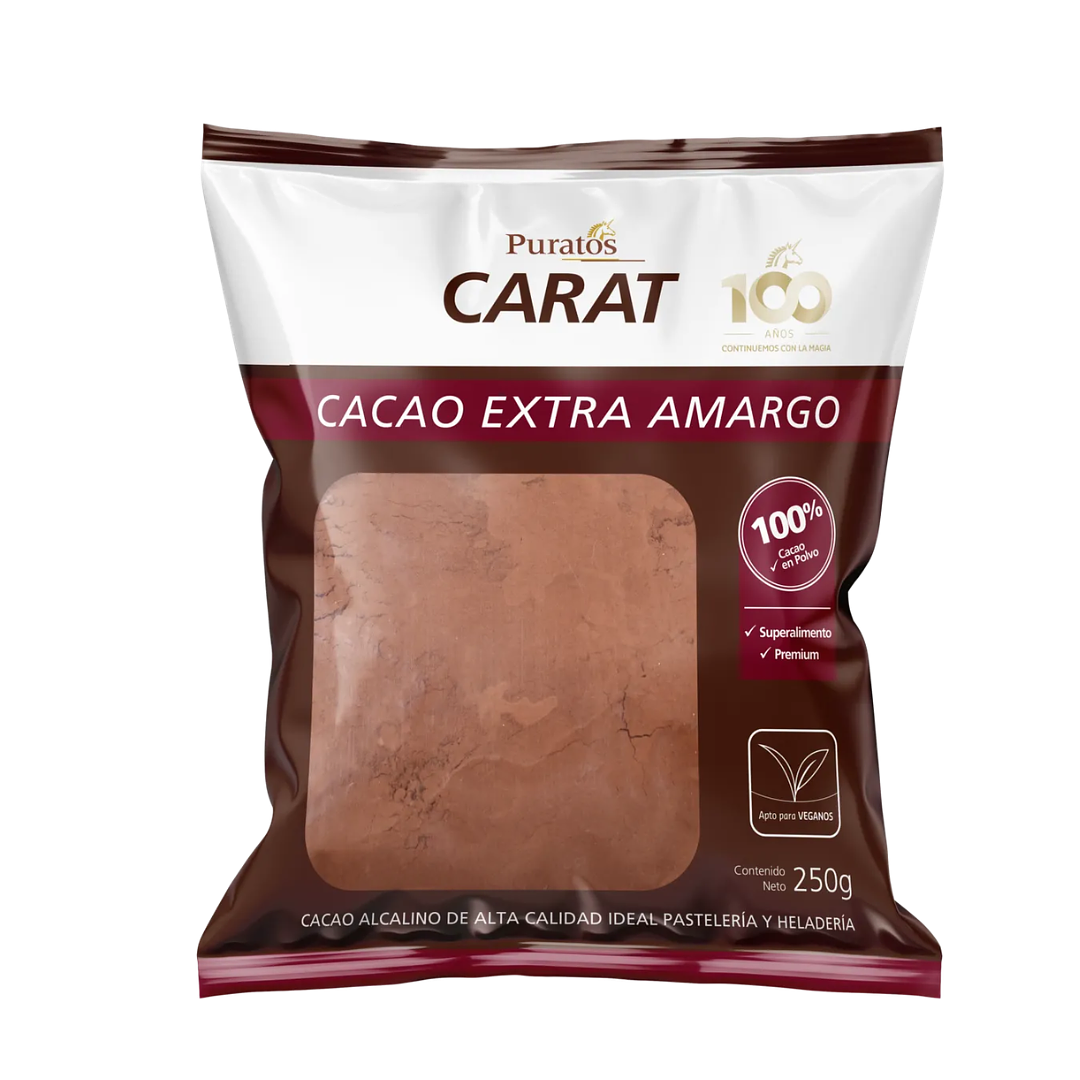 CACAO EN POLVO EXTRA AMARGO 250G PURATOS 1