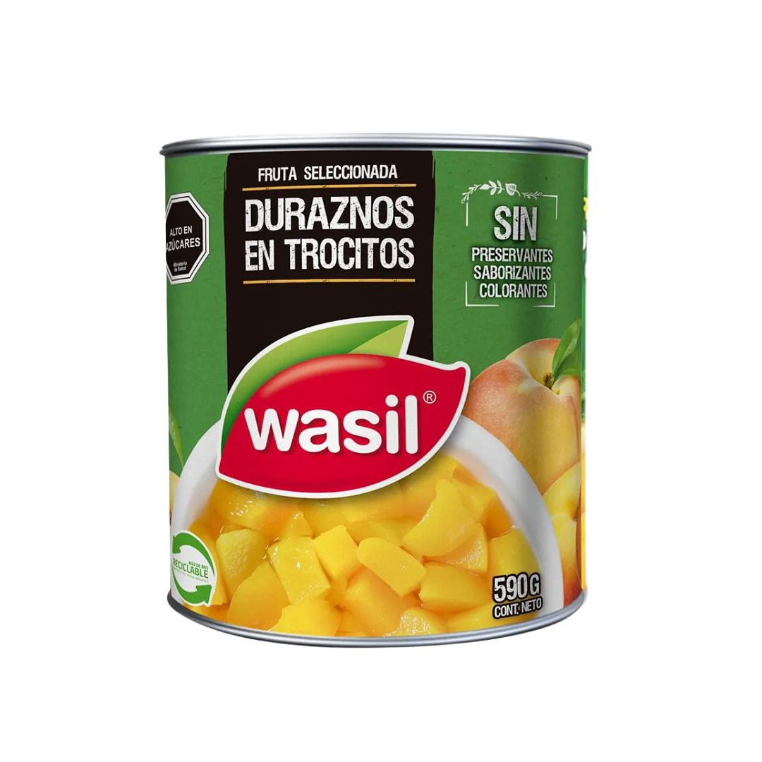DURAZNO EN TROCITO WASIL 560G 