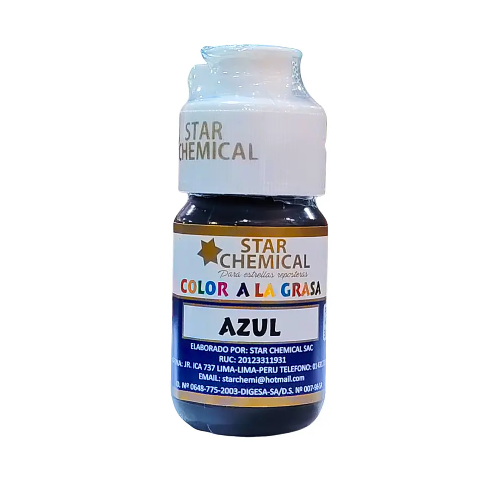 COLORANTE A LA GRASA AZUL STAR CHEMICAL 30 G 1