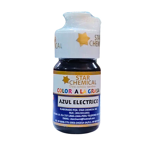 COLORANTE A LA GRASA AZUL ELECTRICO STAR CHEMICAL 30 G