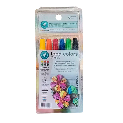 MARCADORES DE TINTA COMESTIBLE 6UN CLASIC 1 DRIPCOLOR