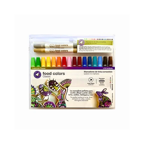 MARCADORES DE TINTA COMESTIBLE 18 UN DRIPCOLOR