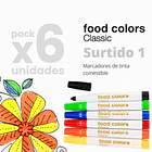 MARCADORES DE TINTA COMESTIBLE 6UN CLASIC 1 DRIPCOLOR 2