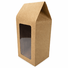 CAJA KRAFT TIPO BOLSA CON MICA 