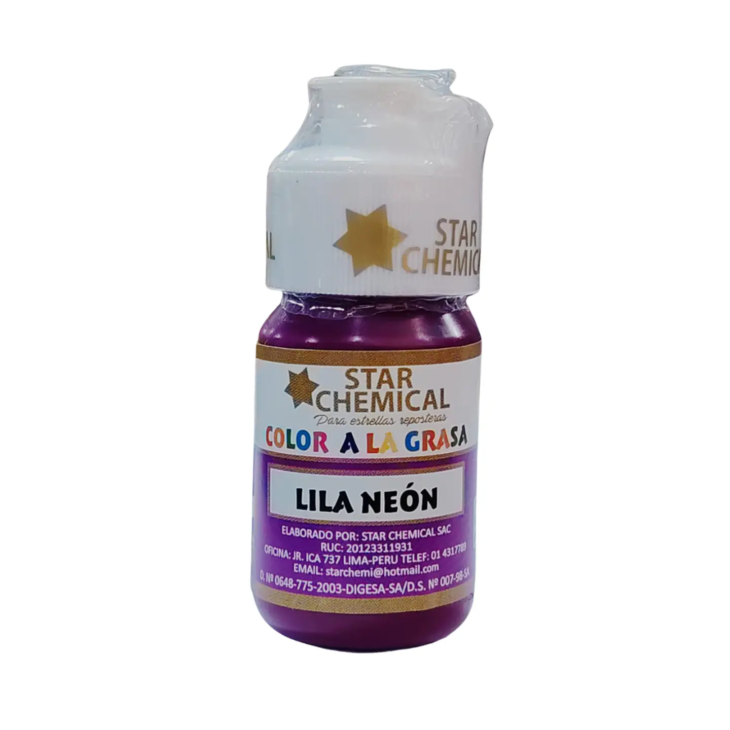 COLORANTE A LA GRASA LILA NEON STAR CHEMICAL 30 G 1