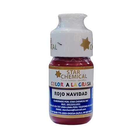 COLORANTE A LA GRASA ROJO NAVIDAD STAR CHEMICAL 30 G