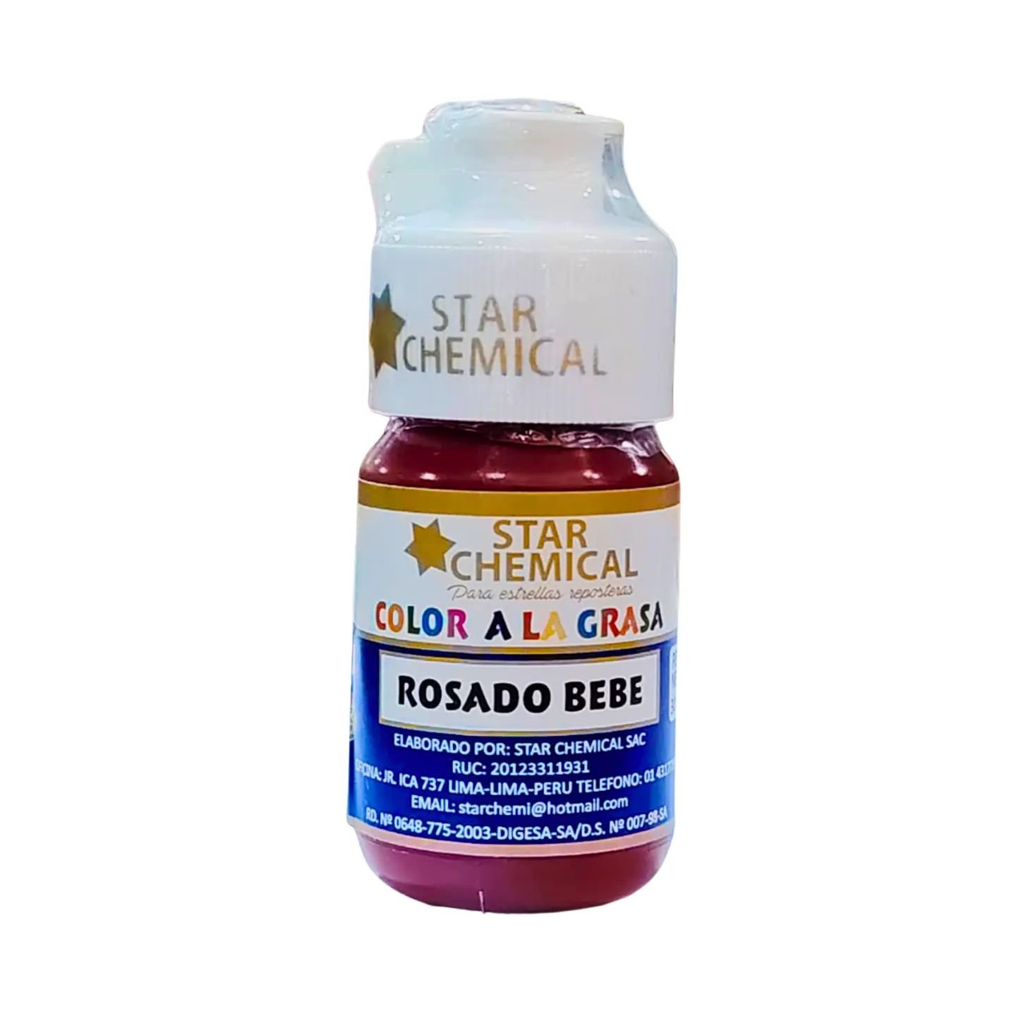 COLORANTE A LA GRASA ROSADO BEBE STAR CHEMICAL 30 G 1