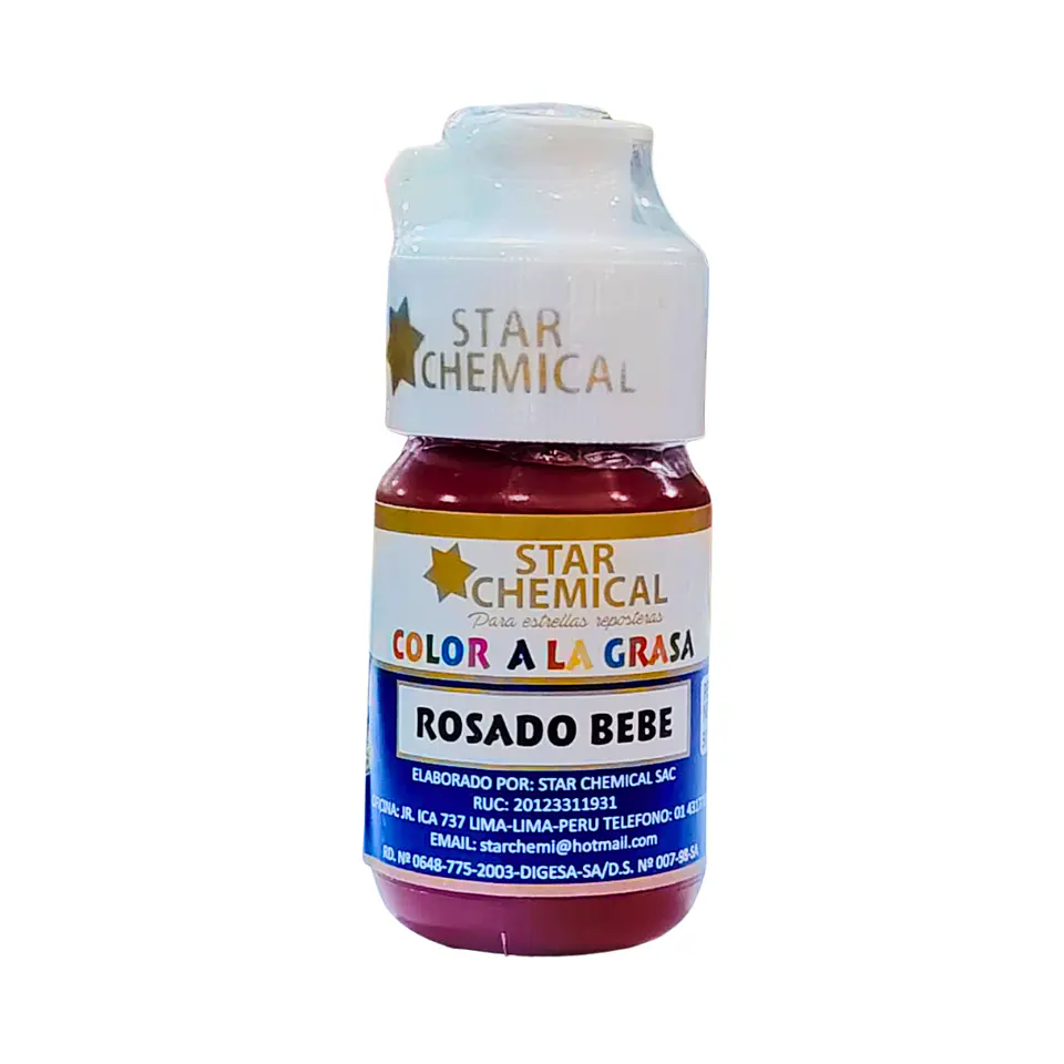 COLORANTE A LA GRASA ROSADO BEBE STAR CHEMICAL 30 G 1