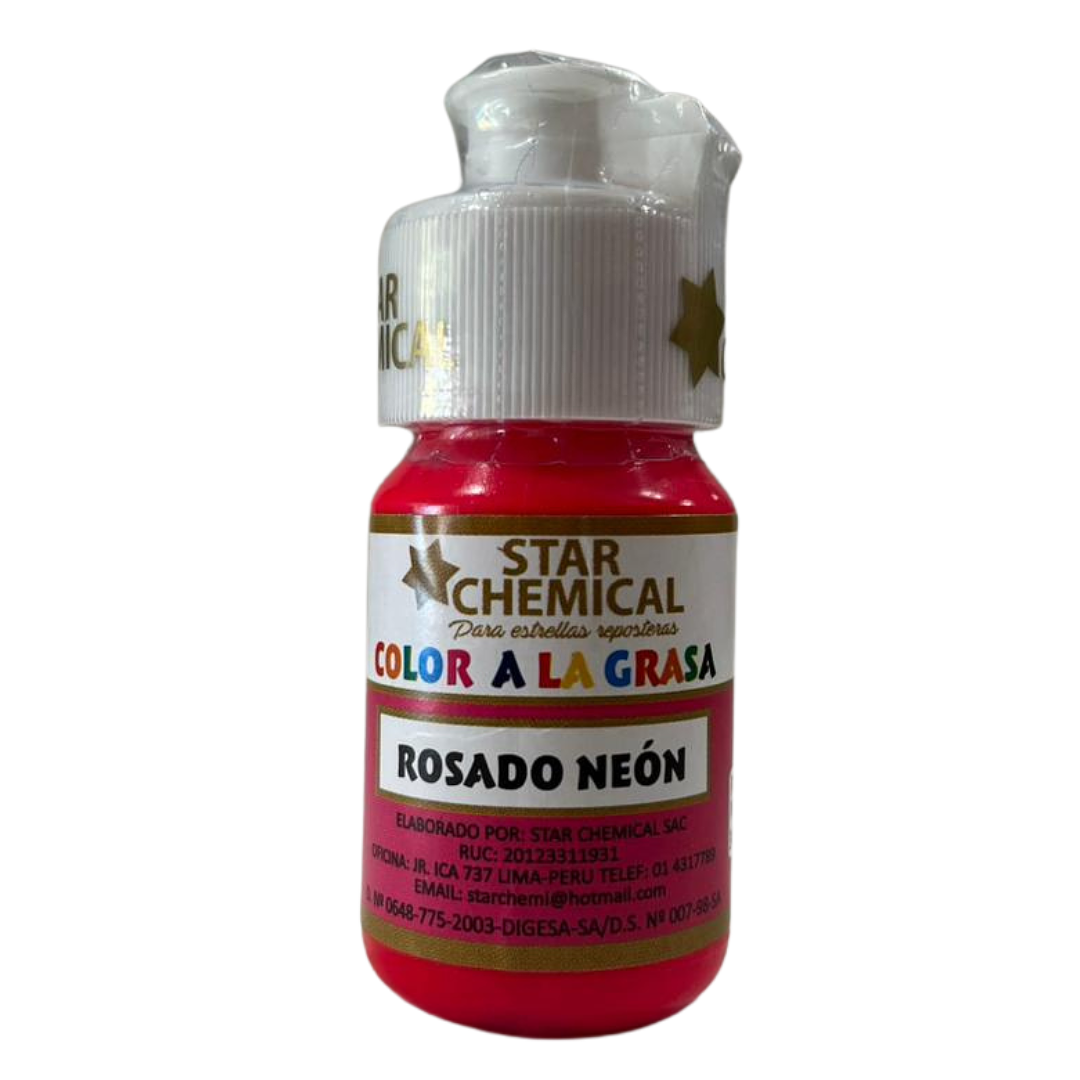 COLORANTE A LA GRASA ROSADO NEON STAR CHEMICAL 30 G