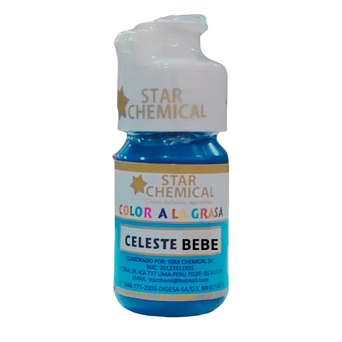 COLORANTE A LA GRASA CELESTE BEBE STAR CHEMICAL 30 G 1