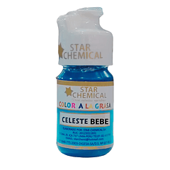 COLORANTE A LA GRASA CELESTE BEBE STAR CHEMICAL 30 G