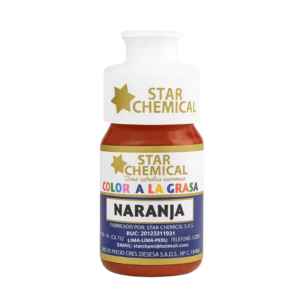 COLORANTE A LA GRASA NARANJA STAR CHEMICAL 30 G 1