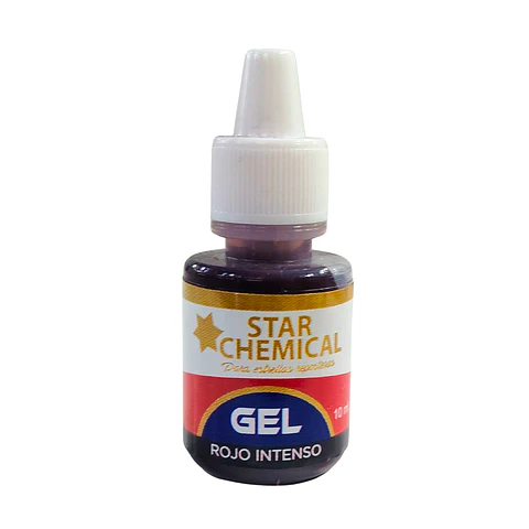 COLORANTE EN GEL ROJO INTENSO STAR CHEMICAL 10 ML