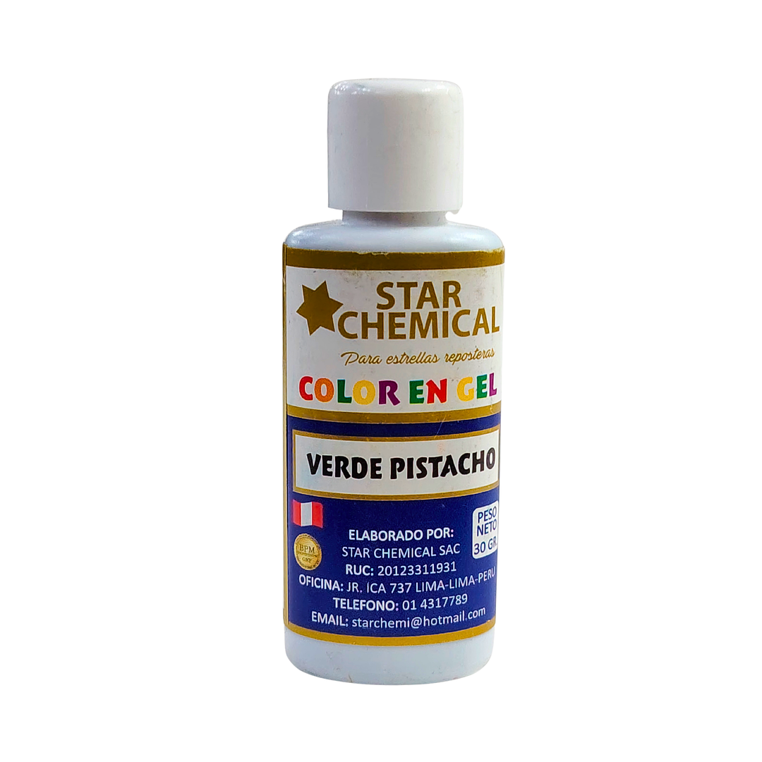 Producto COLORANTE EN GEL VERDE PISTACHO STAR CHEMICAL 30G 1