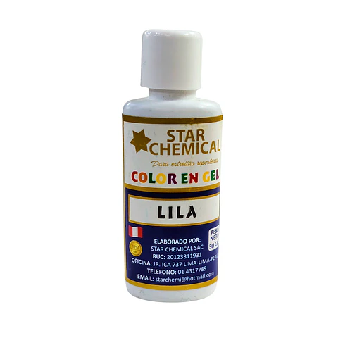 COLORANTE EN GEL LILA STAR CHEMICAL 30G