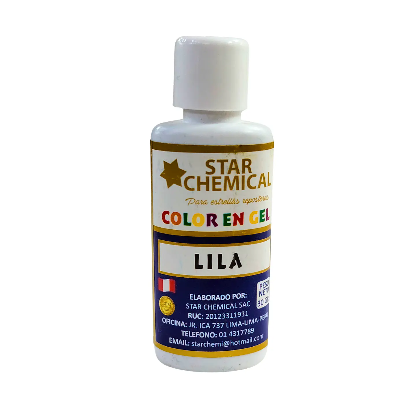 COLORANTE EN GEL LILA STAR CHEMICAL 30G 1