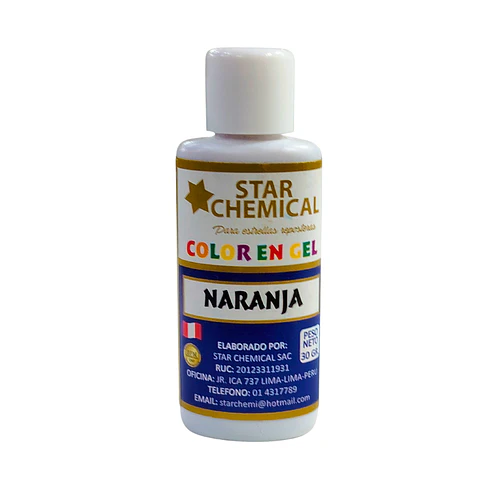 COLORANTE EN GEL NARANJA STAR CHEMICAL 30G