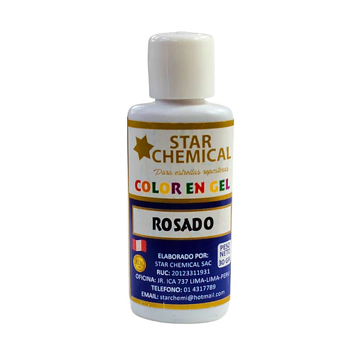 COLORANTE EN GEL ROSADO STAR CHEMICAL 30G