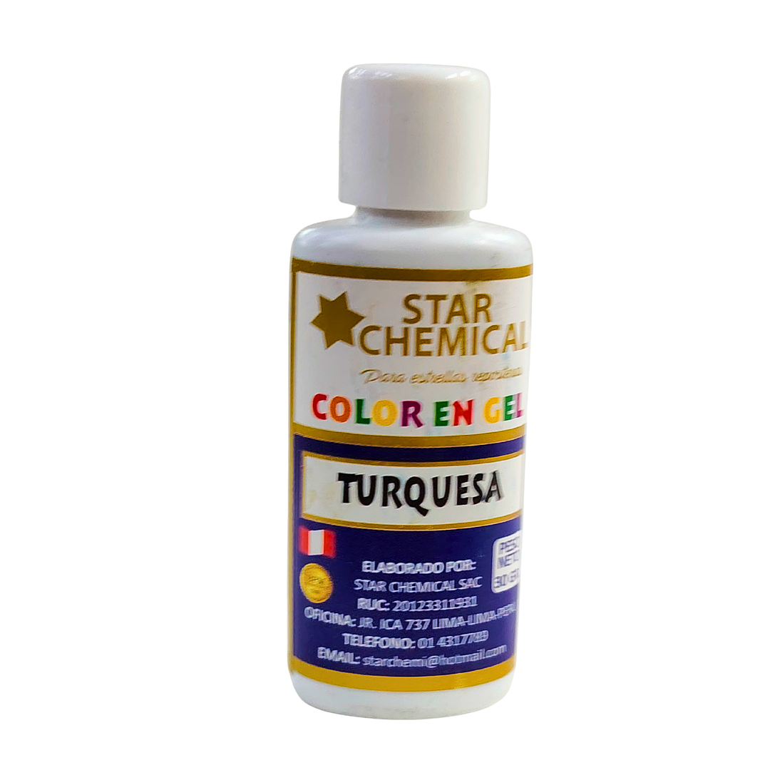 COLORANTE EN GEL TURQUESA STAR CHEMICAL 30G 1