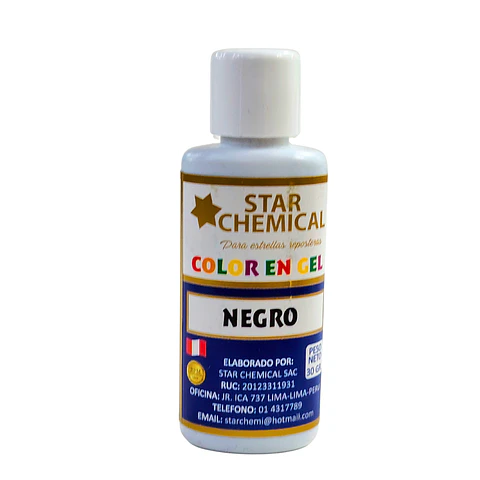 COLORANTE EN GEL NEGRO STAR CHEMICAL 30G
