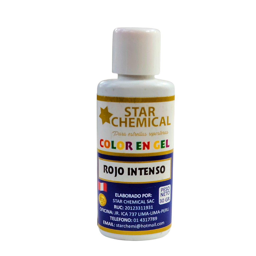 COLORANTE EN GEL ROJO INTENSO STAR CHEMICAL 30G 1