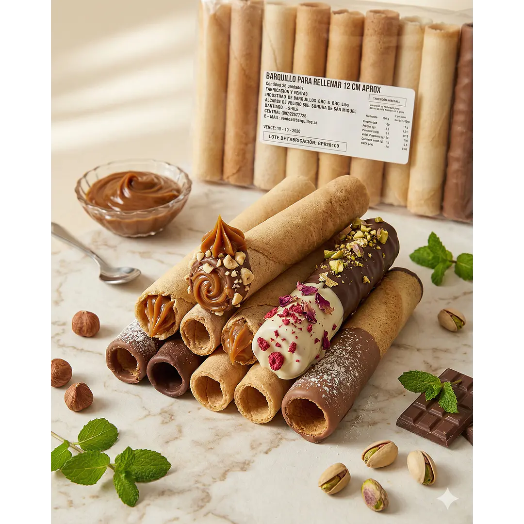 BARQUILLO PARA RELLENAR 12 CM 25 UNIDADES CONEBRIC 2