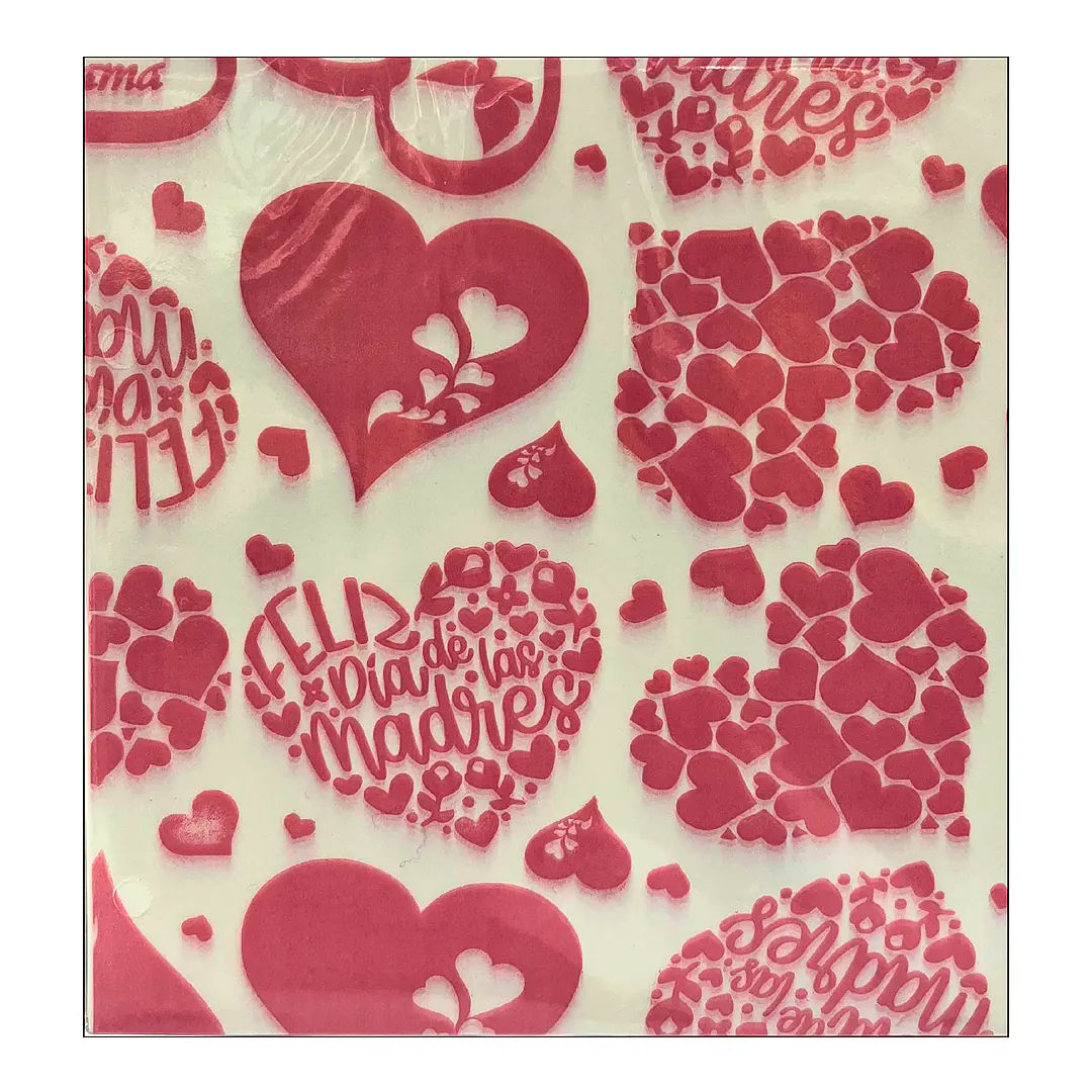 PAPEL DE ALFAJOR FELIZ DIA DE LAS MADRES ROSADO