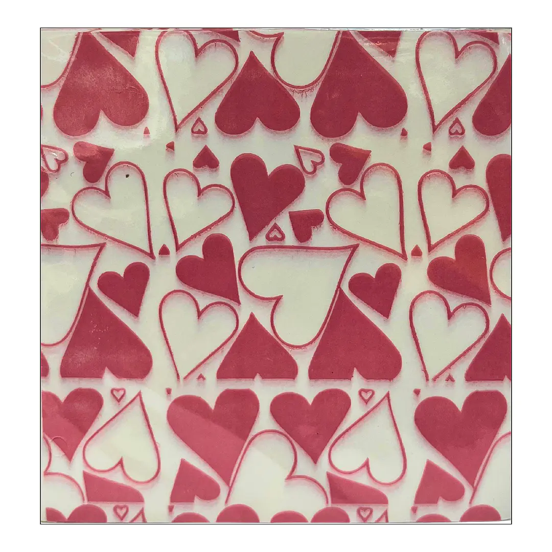 PAPEL DE ALFAJOR CORAZONES ROSADOS