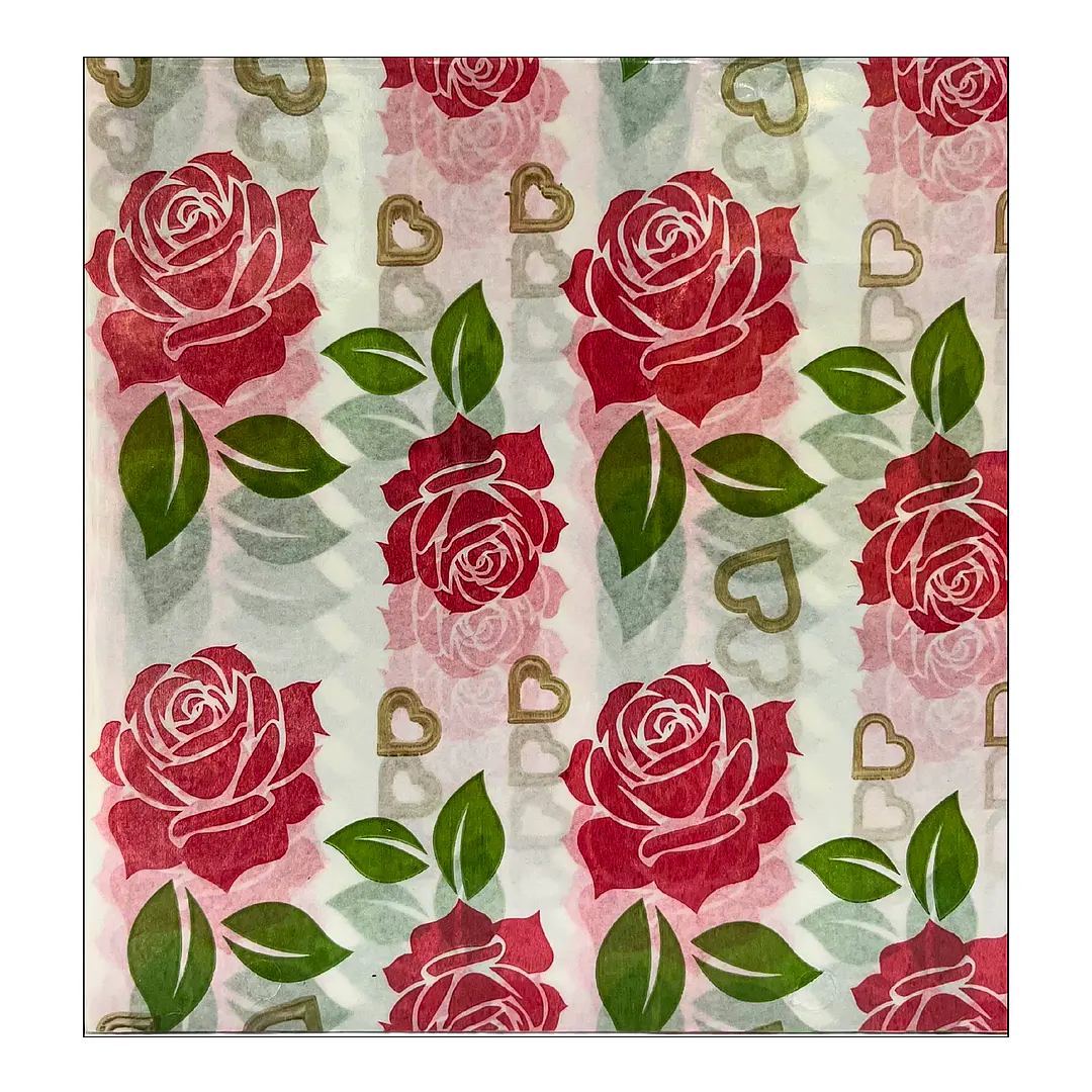 PAPEL ALFAJOR DISEÑO ROSAS