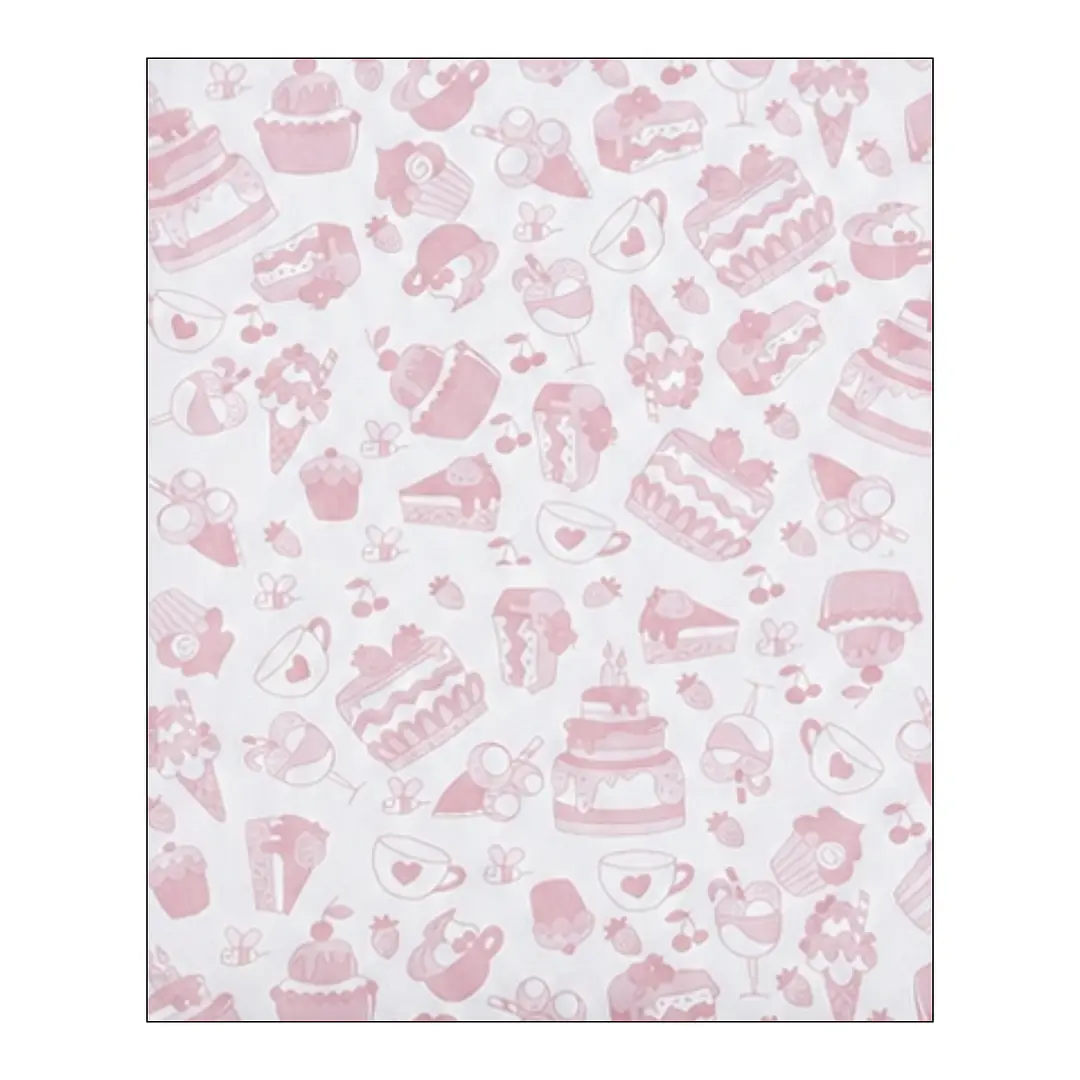 PAPEL ANTIGRASA 100UN DISEÑO PASTEL ROSADO