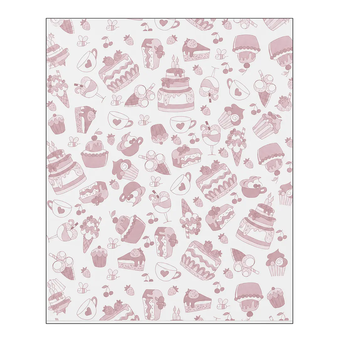 PAPEL ANTIGRASA 100UN DISEÑO PASTEL CAFE