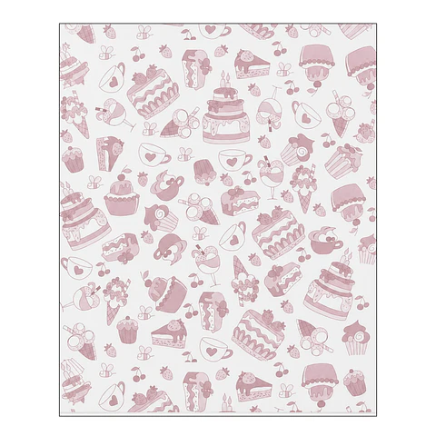 PAPEL ANTIGRASA 100UN DISEÑO PASTEL CAFE