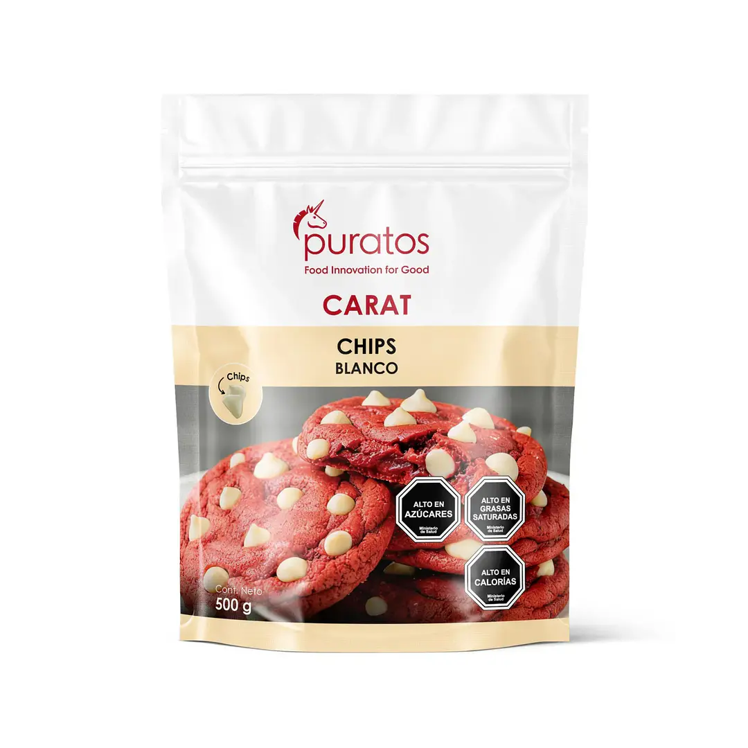 CARAT CHIPS CHOCOLATE BLANCO 500 G PURATOS 1