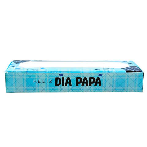 CAJA DIA DEL PADRE 3 ALFAJORES CELESTE