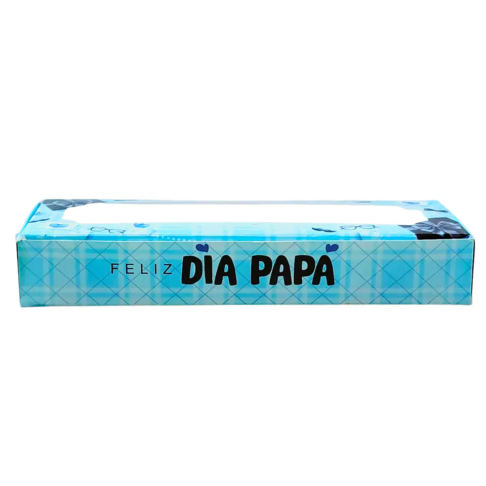 CAJA DIA DEL PADRE 3 ALFAJORES CELESTE 2